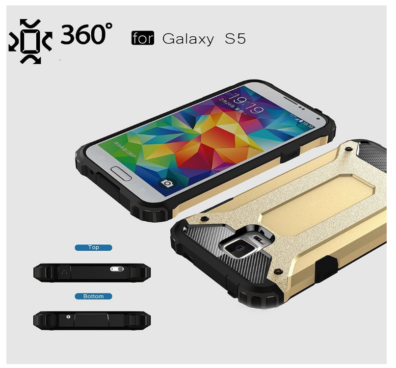 Galaxy S5 Case Armor Rugged Heavy Duty Holster Case