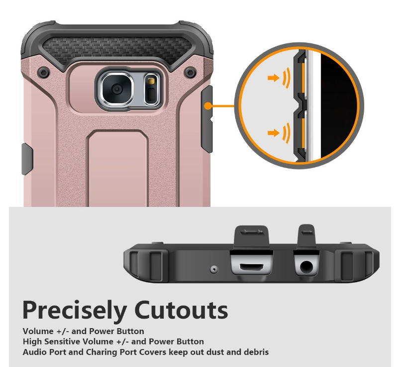 Galaxy S7 edge Case Armor  Rugged Holster Case