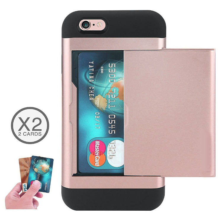 iPhone 6 6s Plus  impact proof hybrid case card holder