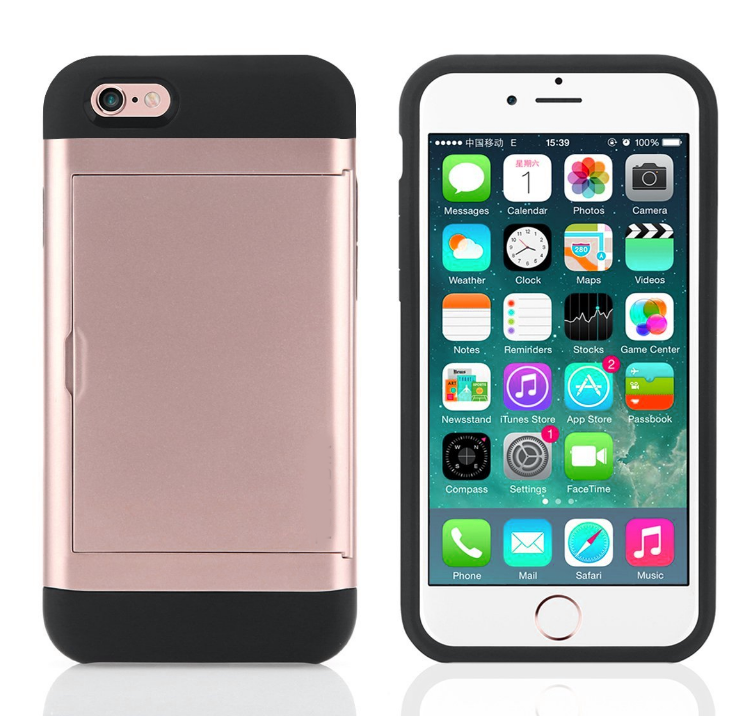 iPhone 6 6s Plus  impact proof hybrid case card holder
