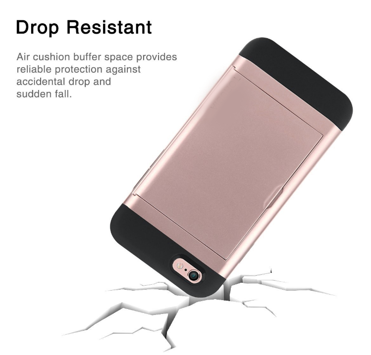 iPhone 6 6s Plus  impact proof hybrid case card holder