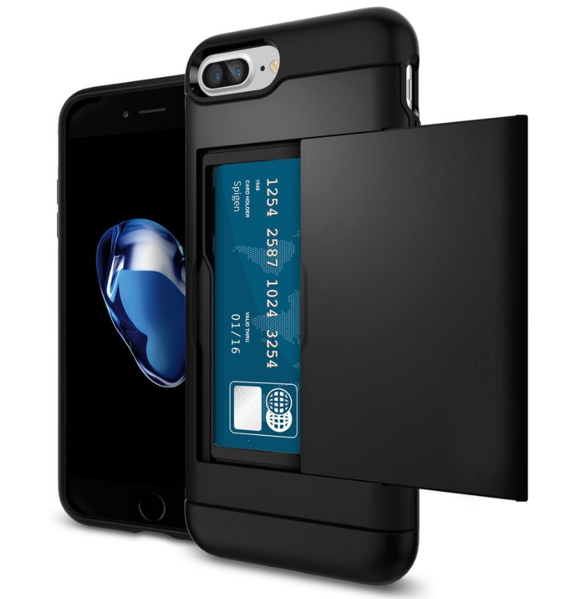 iPhone 7 Plus case impact proof hybrid dual layer card holder cover case
