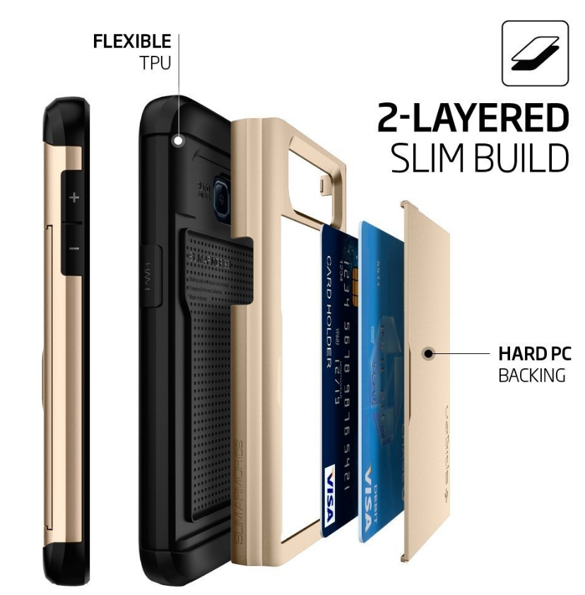 Galaxy S7 impact proof hybrid case card holder Galaxy S7 impact proof hybrid case card holder
