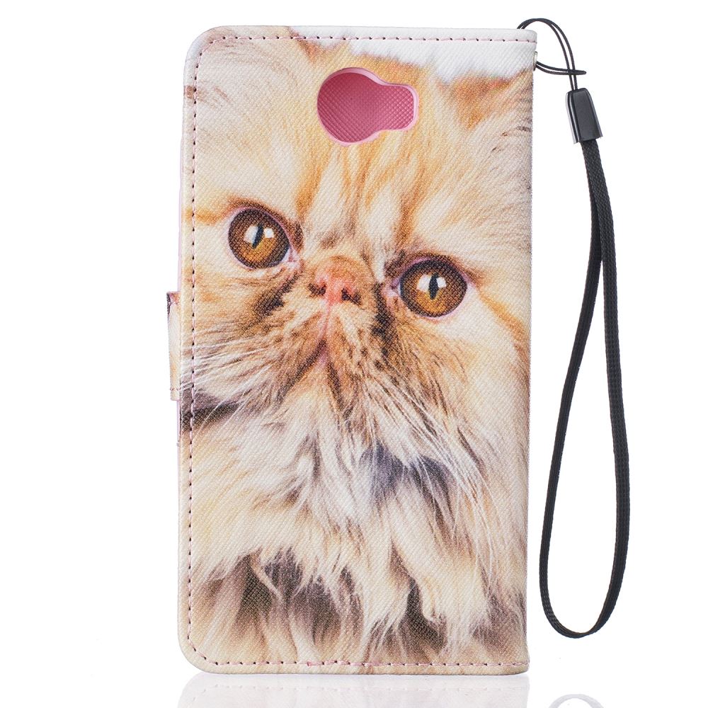 Huawei Y6 Elite case Huawei Y5 II case wallet leather case printed