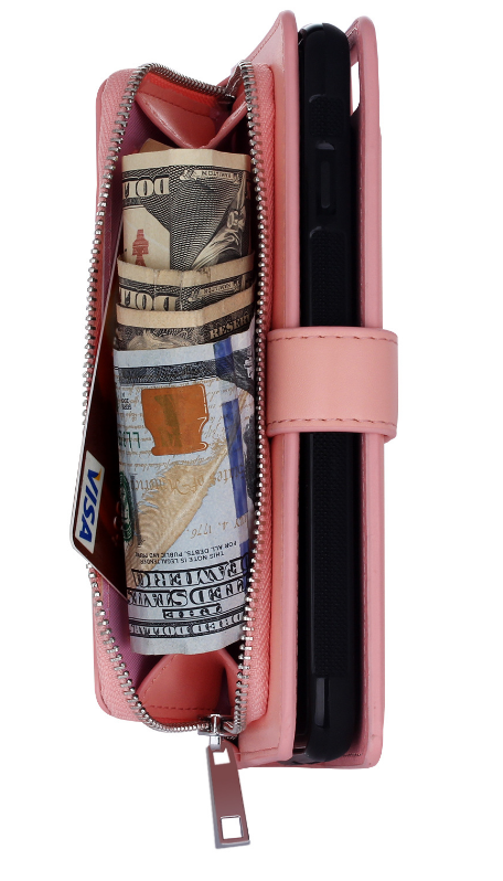 Iphone 7 double wallet Leather Zip case detachable Iphone 7 double wallet Leather Zip case detachable