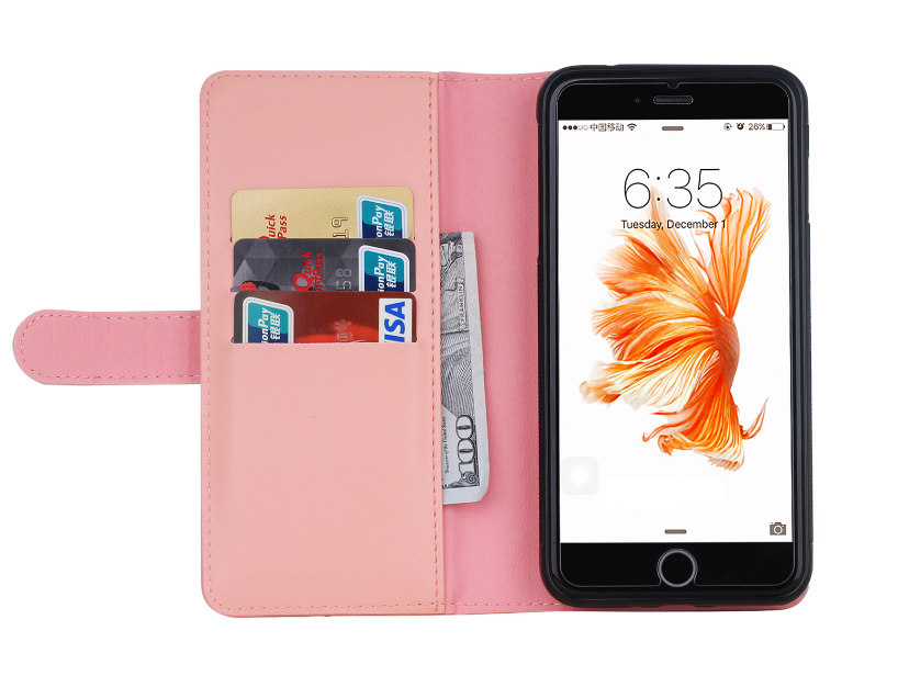 Iphone 7 double wallet Leather Zip case detachable Iphone 7 double wallet Leather Zip case detachable