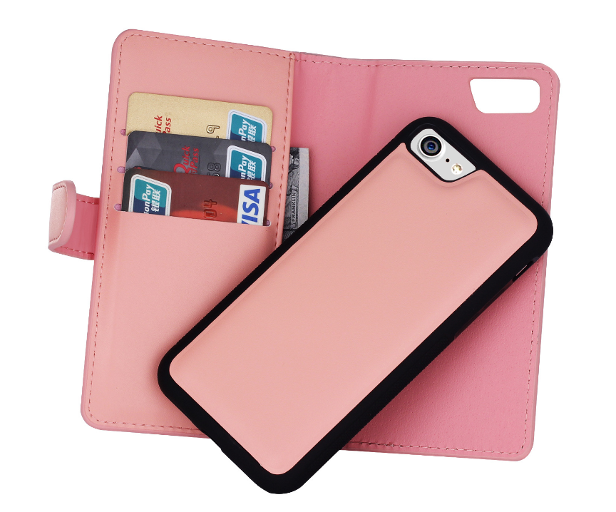 Iphone 7 double wallet Leather Zip case detachable Iphone 7 double wallet Leather Zip case detachable