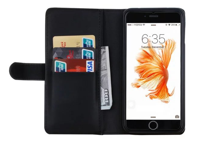 Iphone 7 plus double wallet Leather Zip case detachable Iphone 7 plus double wallet Leather Zip case detachable