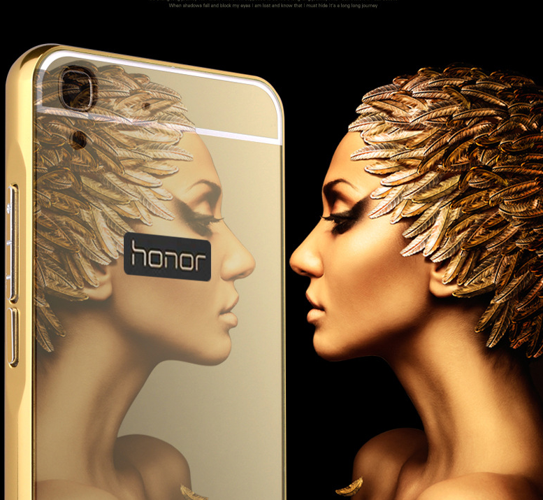 HUAWEI Y6 case Slim Metal bumper with mirror back cover case HUAWEI Y6 case Slim Metal bumper with mirror back cover case