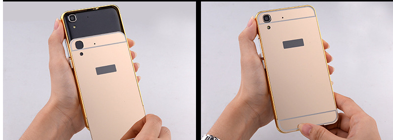 HUAWEI Y6 case Slim Metal bumper with mirror back cover case HUAWEI Y6 case Slim Metal bumper with mirror back cover case