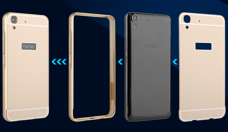 HUAWEI Y6 case Slim Metal bumper with mirror back cover case HUAWEI Y6 case Slim Metal bumper with mirror back cover case