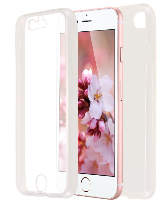 iphone 7  case 2 piece transparent full body protector case