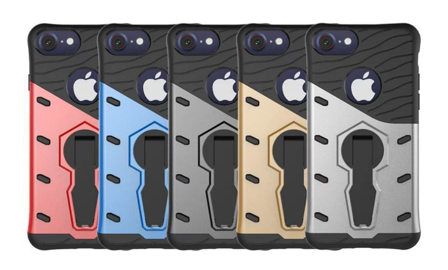 iPhone 7 Case Dual Layer Defender Slim Hybrid Kickstand Case