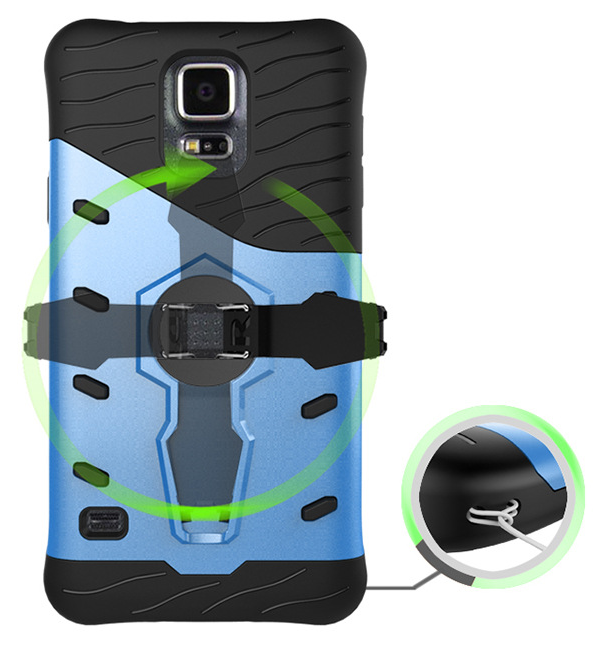 Galaxy S5 Case Heavy Duty Hybrid Kickstand Case