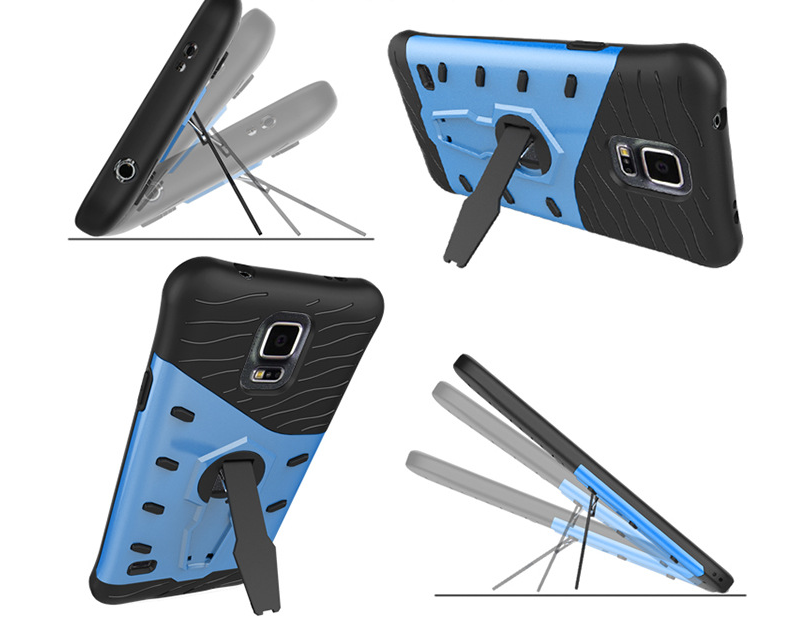 Galaxy S5 Case Heavy Duty Hybrid Kickstand Case
