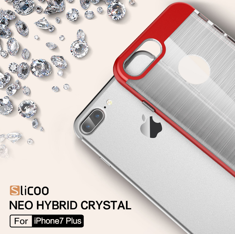 iphone 7 plus hybird bumper with clear back case