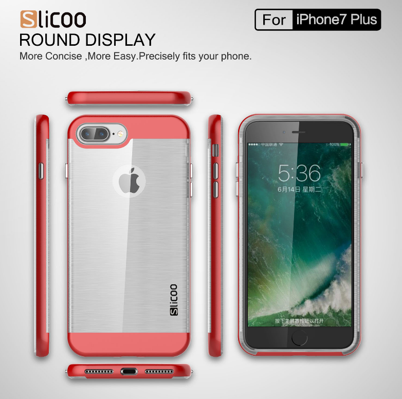 iphone 7 plus hybird bumper with clear back case