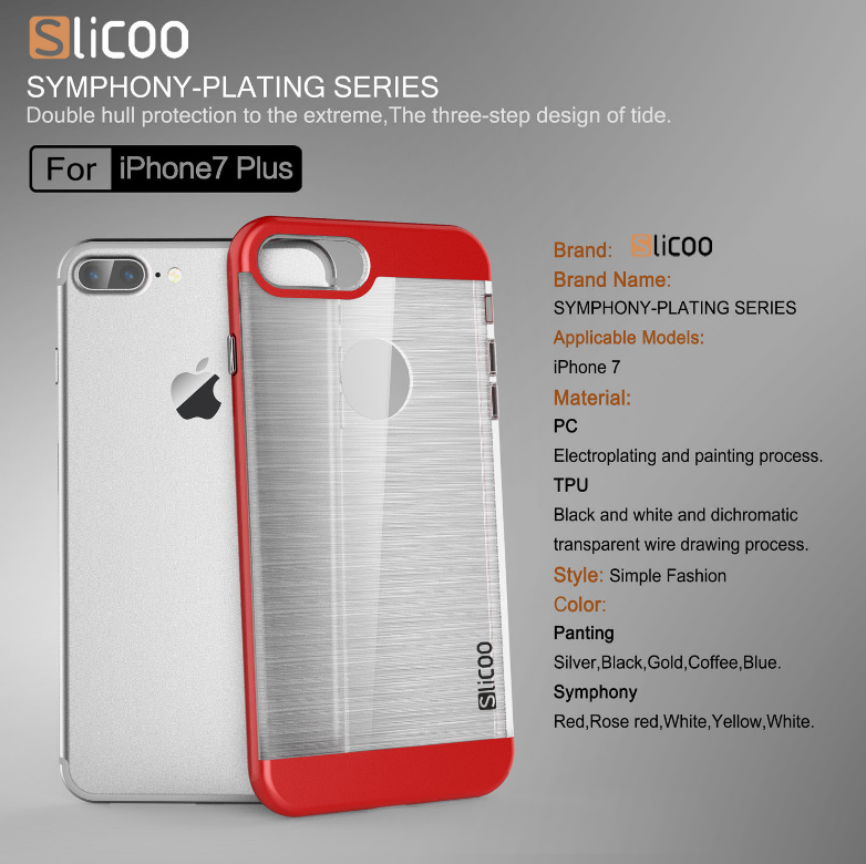 iphone 7 plus hybird bumper with clear back case