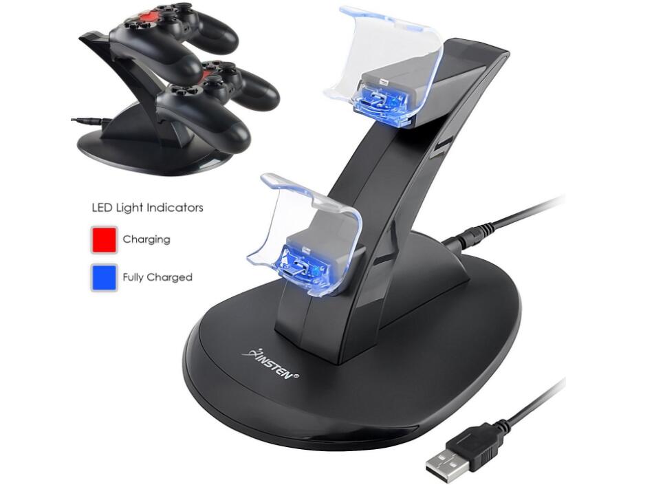 USB Dual Charging Dock Charger Dock Stand For PS4