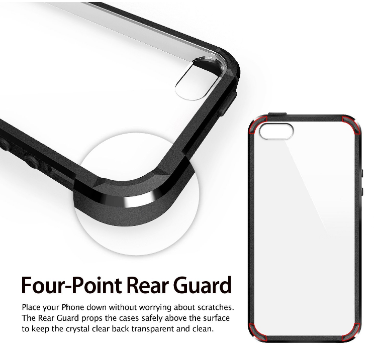 iPhone 5 5s SE case bumper with clear back case iPhone 5 5s SE case bumper with clear back case