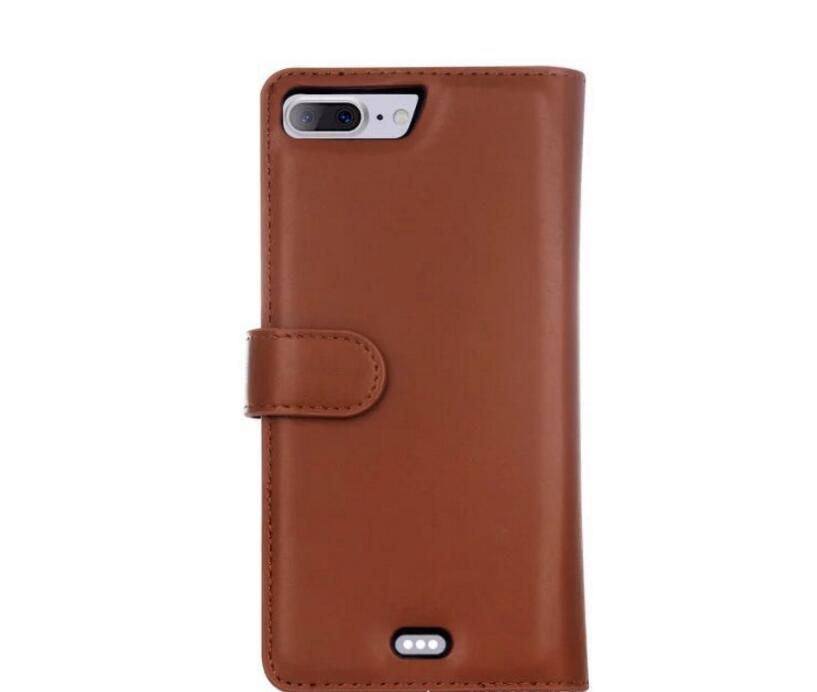 Iphone 7 plus double wallet  Leather Zip case detachable