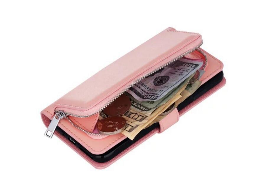 Iphone 7 plus double wallet Leather Zip case detachable Iphone 7 plus double wallet Leather Zip case detachable