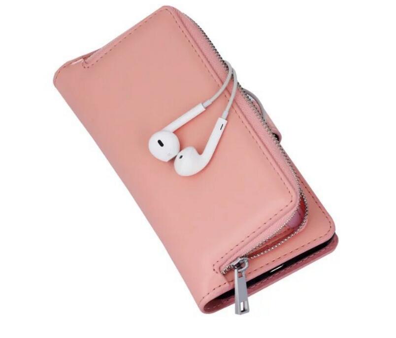 Iphone 7 plus double wallet Leather Zip case detachable Iphone 7 plus double wallet Leather Zip case detachable
