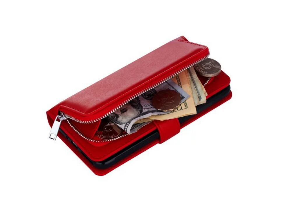 iPhone 7 plus double wallet Leather Zip case detachable iPhone 7 plus double wallet Leather Zip case detachable
