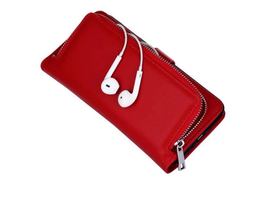 iPhone 7 plus double wallet Leather Zip case detachable iPhone 7 plus double wallet Leather Zip case detachable