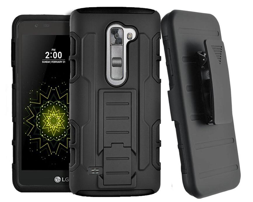 LG K10 Rugged Hybrid armor Case+Belt Clip Holster