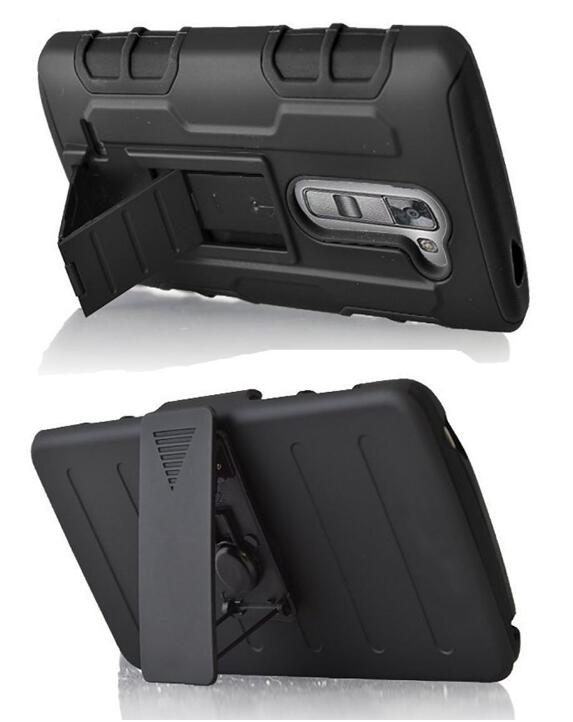 LG K10 Rugged Hybrid armor Case+Belt Clip Holster