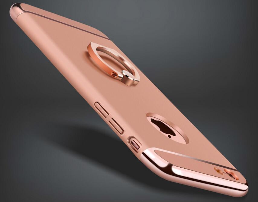 iPhone 7 Defender Rugged Kickstand Case with Ring Style Rotary Metal Mount