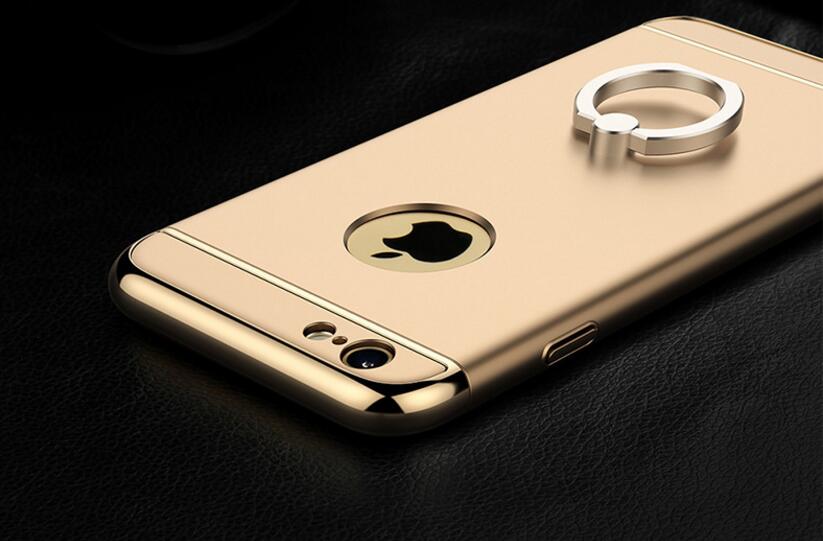 iPhone 7 Defender Rugged Kickstand Case with Ring Style Rotary Metal Mount