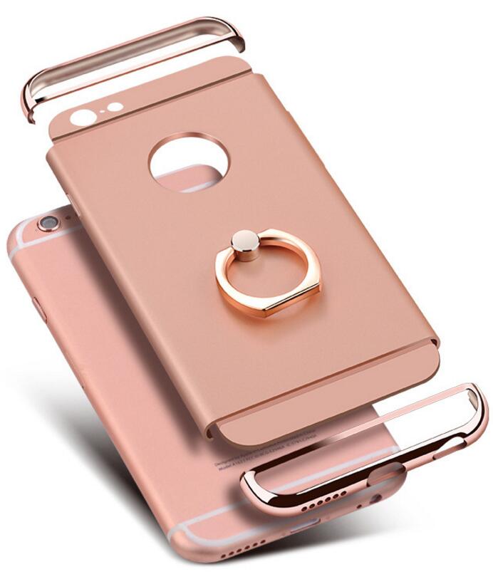 iPhone 7 Defender Rugged Kickstand Case with Ring Style Rotary Metal Mount