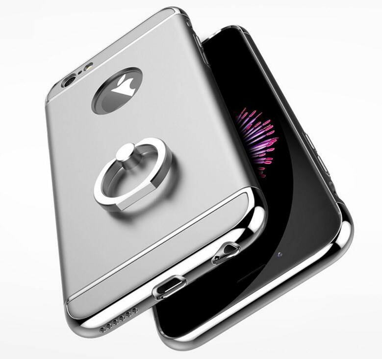 iPhone 7 Defender Rugged Kickstand Case with Ring Style Rotary Metal Mount