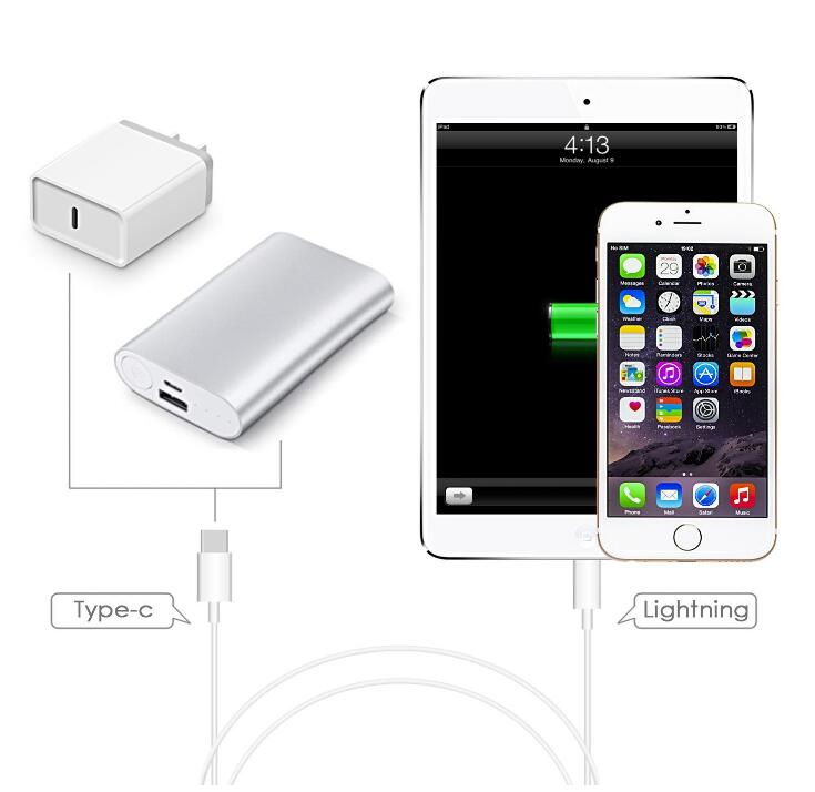 USB Type C to Lightning Cable for iPhone Macbook USB Type C to Lightning Cable for iPhone Macbook