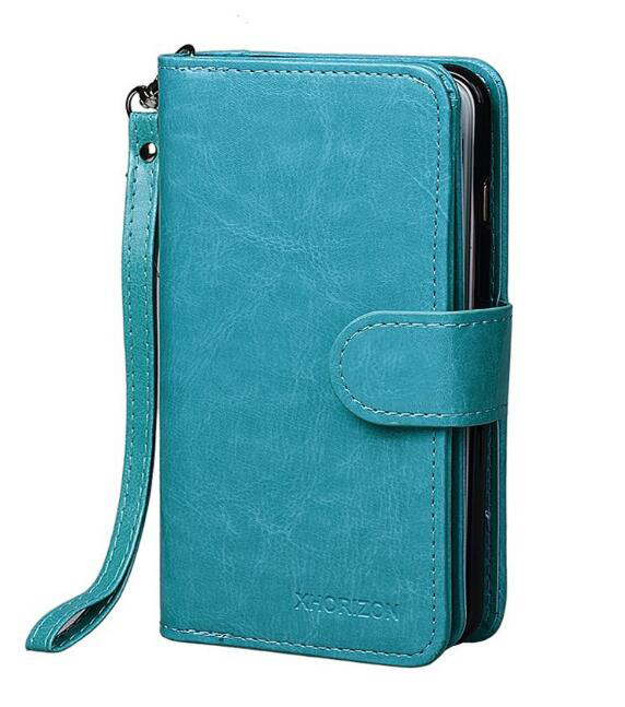 Iphone 7 double wallet leather case detachable Iphone 7 double wallet leather case detachable