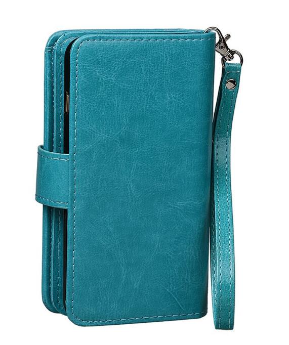 Iphone 7 double wallet leather case detachable Iphone 7 double wallet leather case detachable