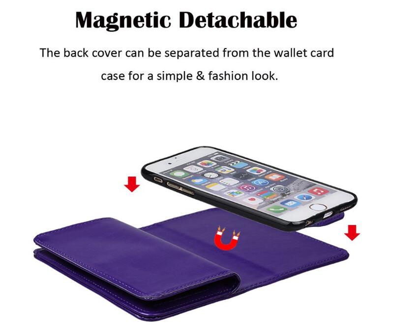 Iphone 7 double wallet leather case detachable Iphone 7 double wallet leather case detachable