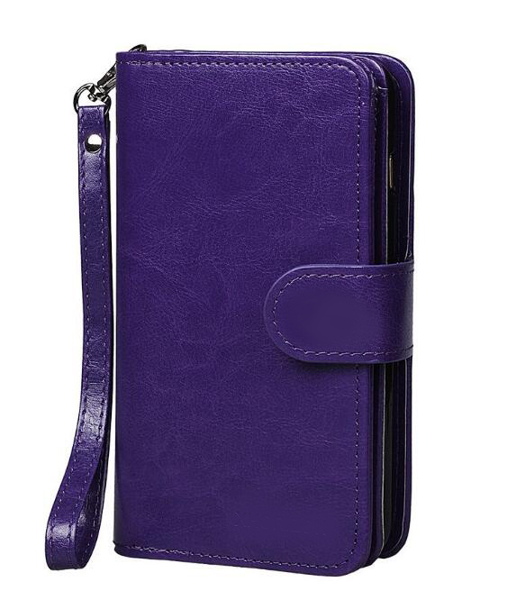 Iphone 7 double wallet leather case detachable Iphone 7 double wallet leather case detachable