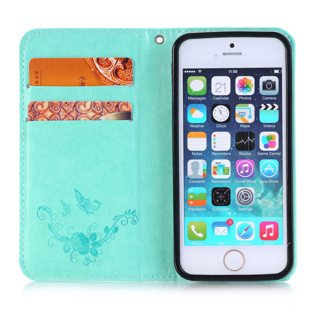 iPhone 5 5s se Premium Embossing wallet leather case