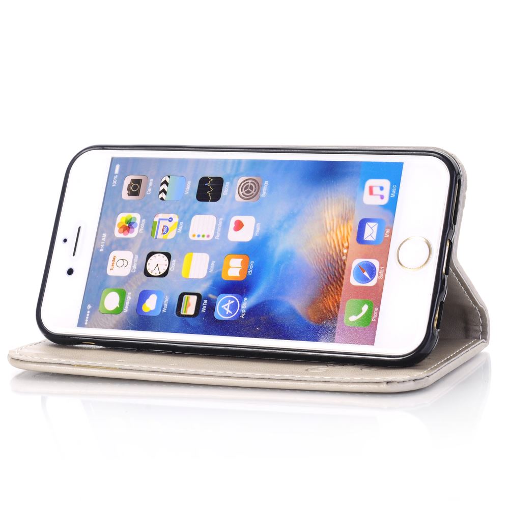 iPhone 6 6S Plus case Premium Leather Embossing wallet Folio case