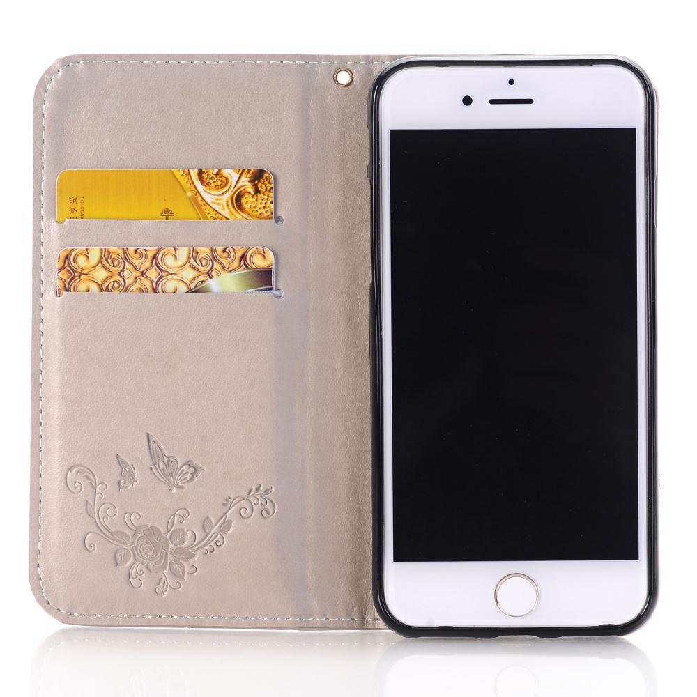 iPhone 7 Premium Leather Embossing wallet Folio case