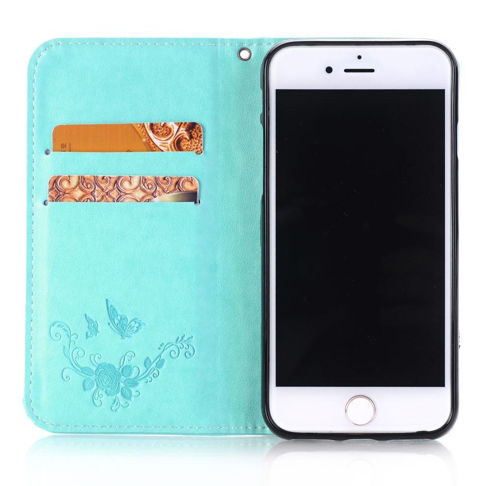 iPhone 7 Premium Leather Embossing wallet Folio case