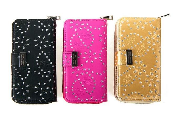 iphone 6 6s plus bling leather wallet case detachable zip