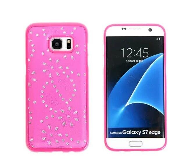 Galaxy s7 edge bling leather wallet case detachable zip