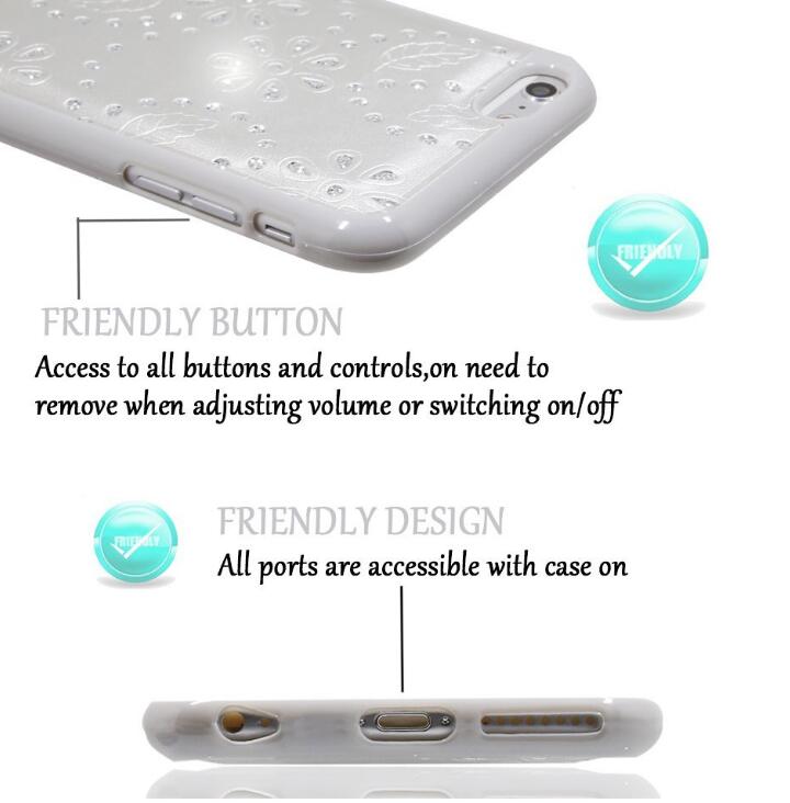 iphone 6 6s plus bling leather wallet case detachable