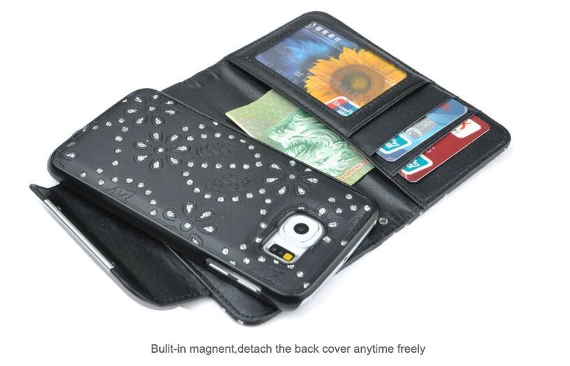 Galaxy Note 5 bling leather wallet case detachable Galaxy Note 5 bling leather wallet case detachable