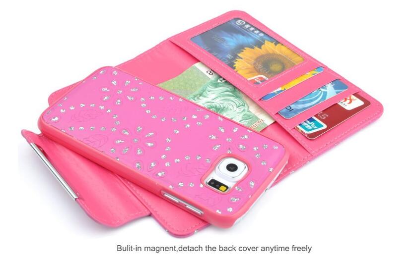 Galaxy Note 5 bling leather wallet case detachable Galaxy Note 5 bling leather wallet case detachable