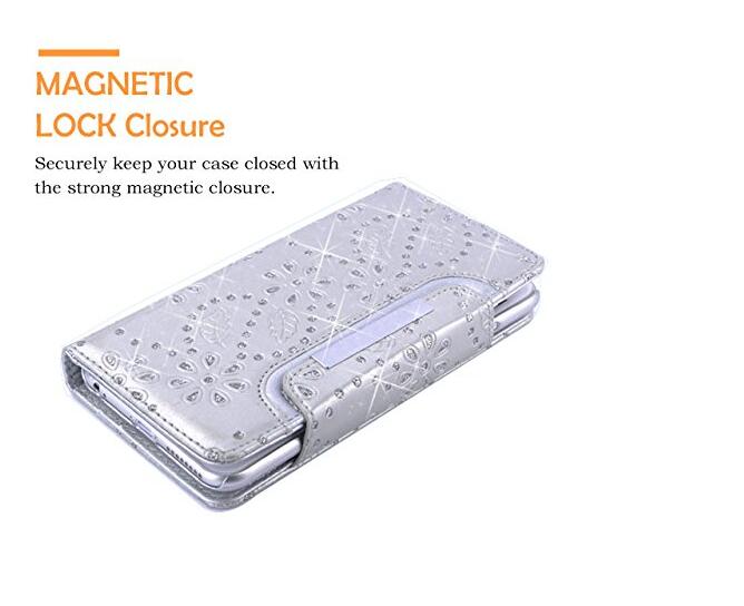 Galaxy s6 bling leather wallet case detachable Galaxy s6 bling leather wallet case detachable